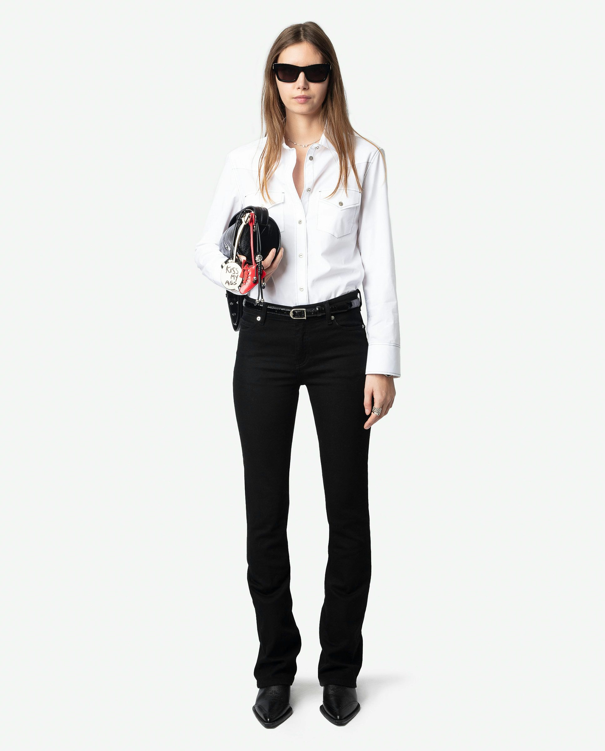 Charms Grigri Kiss - Charms grigri en cuir vernis effet vintage et imprimé à accrocher sur un sac par exemple.